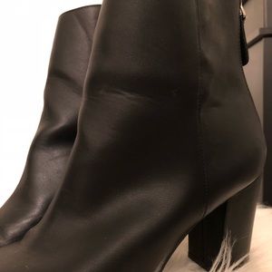 Leather Ankle Heel Boots